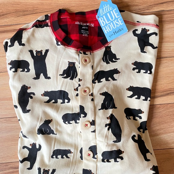 Little Blue House brand sleeper by Hatley. Black Bear print. - Picture 1 of 6